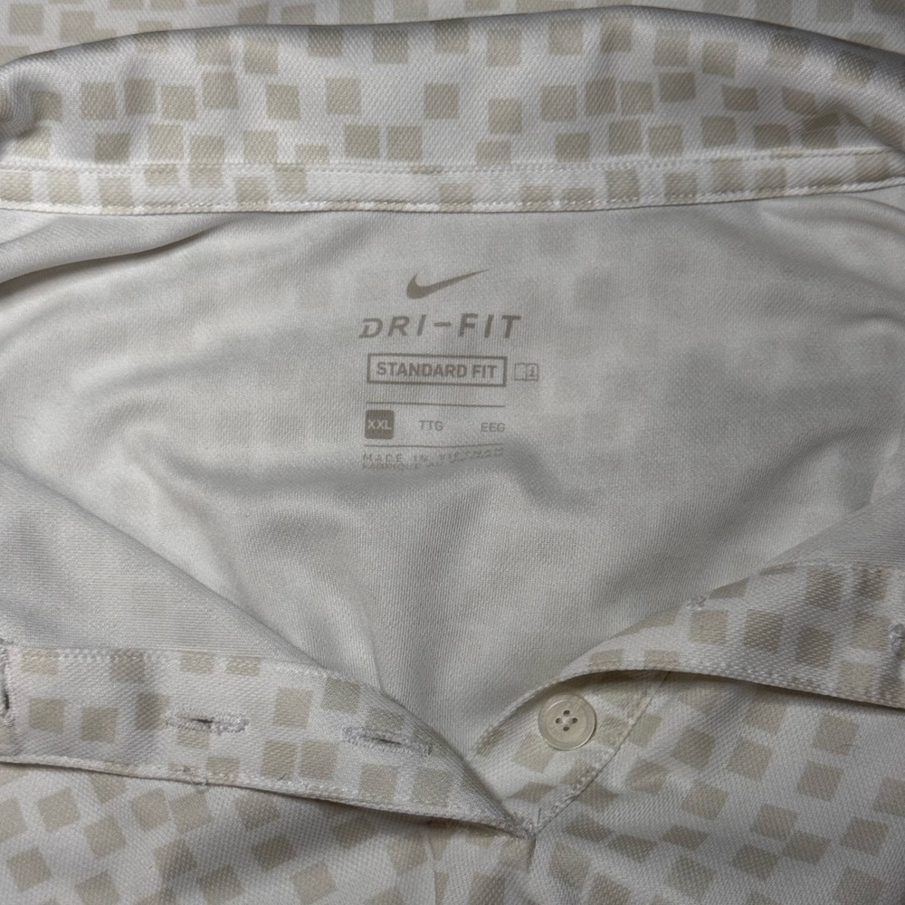 EUC Nike Dri Fit Activewear Collared Short Sleeve Square Pattern T Shirt - Picture 7 of 8